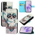 For Infinix Hot 20S / Hot 20 Pro 3D Painting Horizontal Flip Leather Phone Case(Grey Owl) - 1