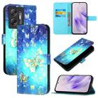 For Infinix Hot 30 5G 3D Painting Horizontal Flip Leather Phone Case(Golden Butterfly) - 1