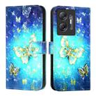 For Infinix Hot 30 5G 3D Painting Horizontal Flip Leather Phone Case(Golden Butterfly) - 2