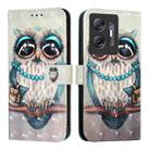 For Infinix Hot 30 5G 3D Painting Horizontal Flip Leather Phone Case(Grey Owl) - 2