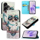 For Infinix Hot 30i 3D Painting Horizontal Flip Leather Phone Case(Grey Owl) - 1