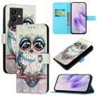 For Infinix Note 12 5G / Note 12 Pro 5G 3D Painting Horizontal Flip Leather Phone Case(Grey Owl) - 1