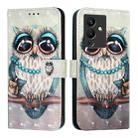 For Infinix Note 12 5G / Note 12 Pro 5G 3D Painting Horizontal Flip Leather Phone Case(Grey Owl) - 2