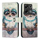 For Infinix Note 30 4G 3D Painting Horizontal Flip Leather Phone Case(Grey Owl) - 2