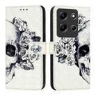 For Infinix Note 30i 3D Painting Horizontal Flip Leather Phone Case(Skull) - 2