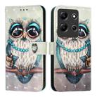 For Infinix Note 30i 3D Painting Horizontal Flip Leather Phone Case(Grey Owl) - 2