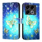 For Infinix Note 40 3D Painting Horizontal Flip Leather Phone Case(Golden Butterfly) - 2