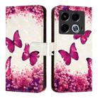 For Infinix Note 40 3D Painting Horizontal Flip Leather Phone Case(Rose Butterfly) - 2