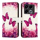 For Infinix Note 40 5G 3D Painting Horizontal Flip Leather Phone Case(Rose Butterfly) - 2