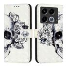 For Infinix Note 40 5G 3D Painting Horizontal Flip Leather Phone Case(Skull) - 2