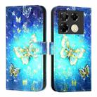 For Infinix Note 40 Pro 4G 3D Painting Horizontal Flip Leather Phone Case(Golden Butterfly) - 2