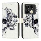 For Infinix Note 40 Pro 4G 3D Painting Horizontal Flip Leather Phone Case(Skull) - 2