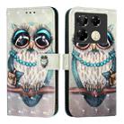 For Infinix Note 40 Pro 4G 3D Painting Horizontal Flip Leather Phone Case(Grey Owl) - 2