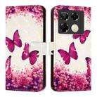 For Infinix Note 40 Pro 5G 3D Painting Horizontal Flip Leather Phone Case(Rose Butterfly) - 2