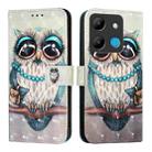 For Infinix Smart 7 HD / Smart 7 India 3D Painting Horizontal Flip Leather Phone Case(Grey Owl) - 2