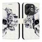 For Infinix Smart 8 Plus / Smart 8 Pro 3D Painting Horizontal Flip Leather Phone Case(Skull) - 2