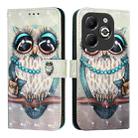 For Infinix Smart 8 Plus / Smart 8 Pro 3D Painting Horizontal Flip Leather Phone Case(Grey Owl) - 2