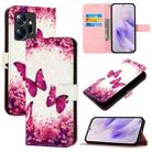 For Infinix Zero 20 3D Painting Horizontal Flip Leather Phone Case(Rose Butterfly) - 1