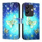 For Infinix Zero 30 4G 3D Painting Horizontal Flip Leather Phone Case(Golden Butterfly) - 2