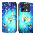 For Infinix Zero 30 5G 3D Painting Horizontal Flip Leather Phone Case(Golden Butterfly) - 2