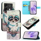 For Infinix Zero 30 5G 3D Painting Horizontal Flip Leather Phone Case(Grey Owl) - 1