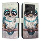 For Infinix Zero 30 5G 3D Painting Horizontal Flip Leather Phone Case(Grey Owl) - 2