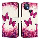 For Infinix Hot 10i 3D Painting Horizontal Flip Leather Phone Case(Rose Butterfly) - 2