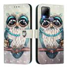 For Infinix Hot 10T / 10S 3D Painting Horizontal Flip Leather Phone Case(Grey Owl) - 2