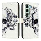 For Infinix Hot 50 4G 3D Painting Horizontal Flip Leather Phone Case(Skull) - 2