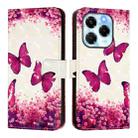 For Infinix Note 40X 5G 3D Painting Horizontal Flip Leather Phone Case(Rose Butterfly) - 2