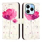 For Infinix Note 40X 5G 3D Painting Horizontal Flip Leather Phone Case(Flower) - 2