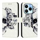 For Infinix Note 40X 5G 3D Painting Horizontal Flip Leather Phone Case(Skull) - 2