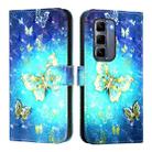 For Infinix Hot 50 Pro+ 4G 3D Painting Horizontal Flip Leather Phone Case(Golden Butterfly) - 2