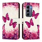 For Infinix Hot 50 Pro+ 4G 3D Painting Horizontal Flip Leather Phone Case(Rose Butterfly) - 2