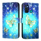 For Infinix Hot 9 / Hot 9 Pro 3D Painting Horizontal Flip Leather Phone Case(Golden Butterfly) - 2