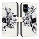 For Infinix Smart 10 4G / Tecno Pop 10 3D Painting Horizontal Flip Leather Phone Case(Skull) - 2