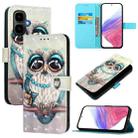 For Infinix Smart 10 4G / Tecno Pop 10 3D Painting Horizontal Flip Leather Phone Case(Grey Owl) - 1