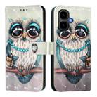 For Infinix Smart 10 4G / Tecno Pop 10 3D Painting Horizontal Flip Leather Phone Case(Grey Owl) - 2