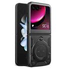 For Motorola Razr 50 CD Texture Magnetic Holder Phone Case(Black) - 1