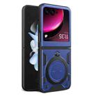 For Motorola Razr 50 CD Texture Magnetic Holder Phone Case(Blue) - 1