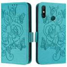 For Huawei Enjoy 20 SE / Y7a 4G Embossed Rose RFID Anti-theft Leather Phone Case(Light Blue) - 2