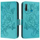 For Huawei Enjoy 9s 4G / P Smart 2019 Embossed Rose RFID Anti-theft Leather Phone Case(Light Blue) - 2