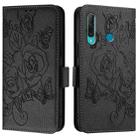 For Huawei Enjoy 9s 4G / P Smart 2019 Embossed Rose RFID Anti-theft Leather Phone Case(Black) - 2