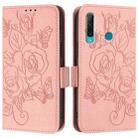 For Huawei P Smart+ 2019 Embossed Rose RFID Anti-theft Leather Phone Case(Pink) - 2