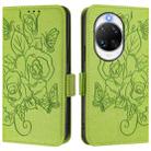 For Huawei nova 14 Ultra 5G Embossed Rose RFID Anti-theft Leather Phone Case(Green) - 2