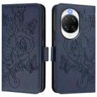 For Huawei nova 14 Ultra 5G Embossed Rose RFID Anti-theft Leather Phone Case(Dark Blue) - 2