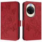 For Huawei nova 14 5G Embossed Rose RFID Anti-theft Leather Phone Case(Red) - 2