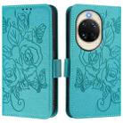 For Huawei nova 14 5G Embossed Rose RFID Anti-theft Leather Phone Case(Light Blue) - 2
