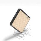 For Honor Magic V Flip Three Parts Black Frame Woven Texture PU Phone Case(Beige) - 3