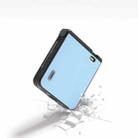 For Honor Magic V Flip ABEEL Three Parts Genuine Leather Wave Black Edge Phone Case(Blue) - 3